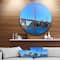 Designart - Golden Gate Bridge under Blue Sky' Ultra Glossy Cityscape Circle Wall Art